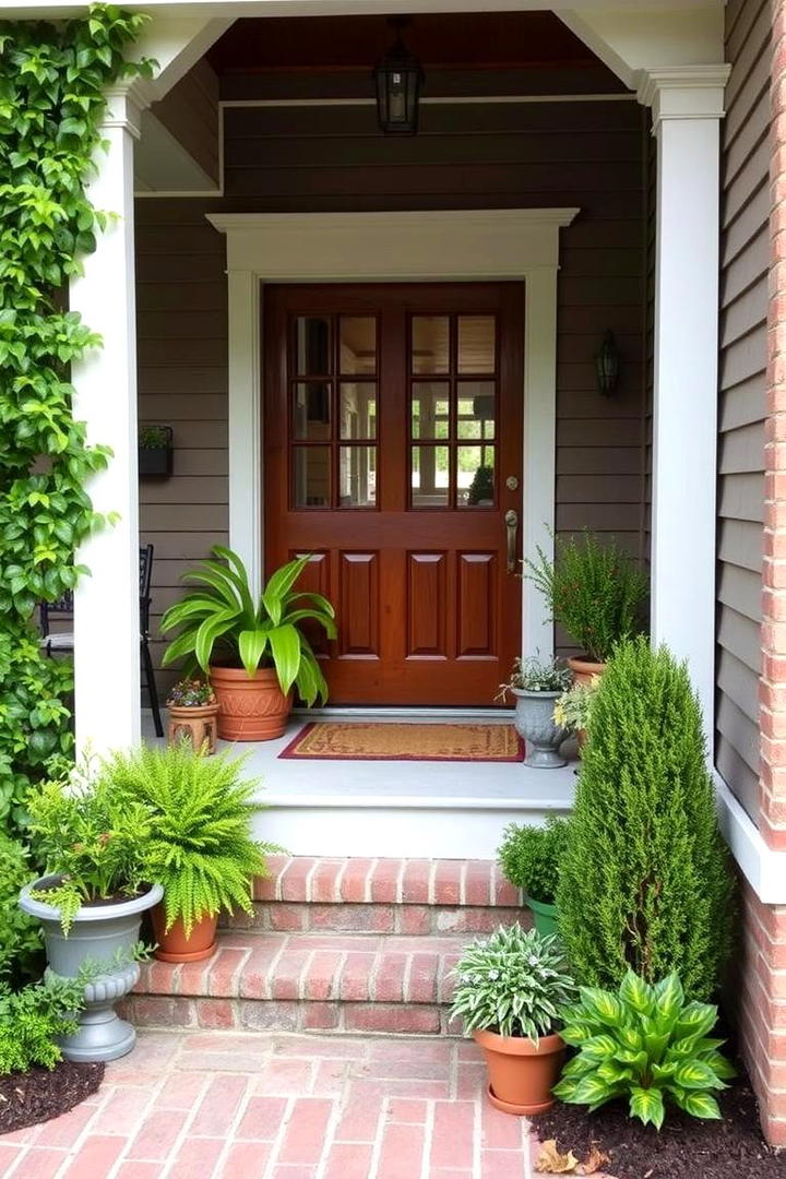 Compact Greenery - 30 Small Front Porch Ideas