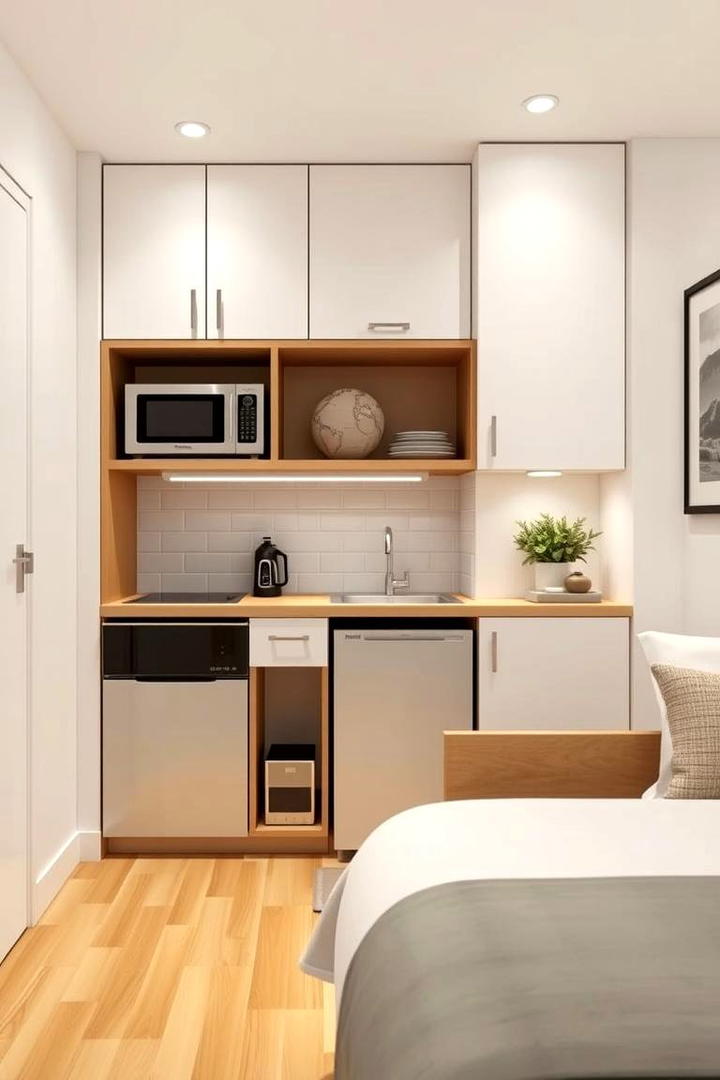 Compact Kitchenette - 30 Bachelor Room Ideas