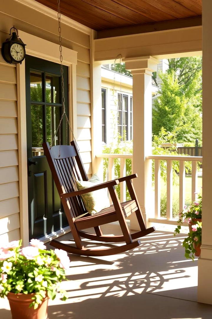 Compact Rocking Chair - 30 Small Front Porch Ideas