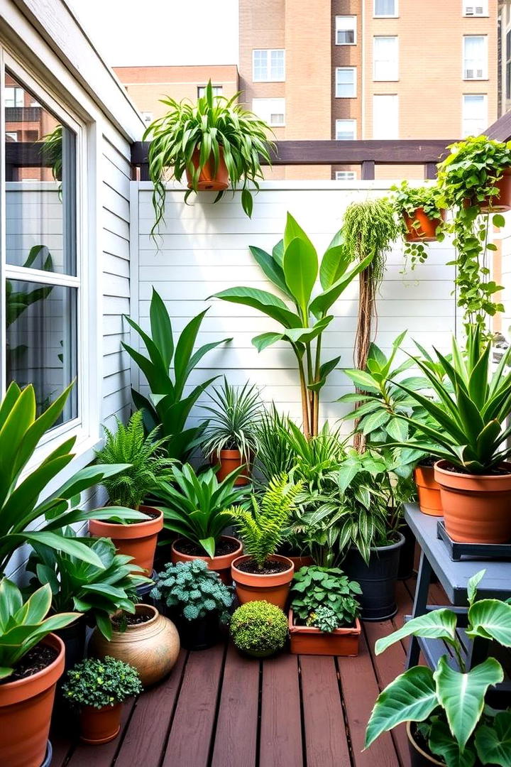 Compact Urban Jungle - 30 Deck Decorating Ideas With Plants