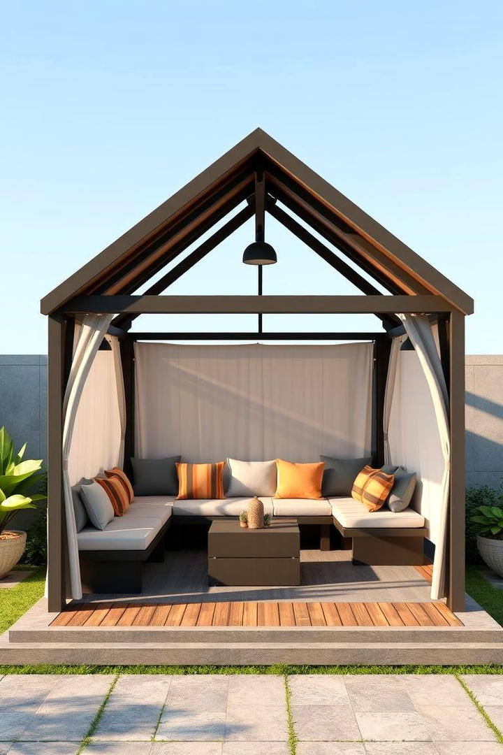 Compact Urban Oasis - 30 Backyard Gazebo Ideas