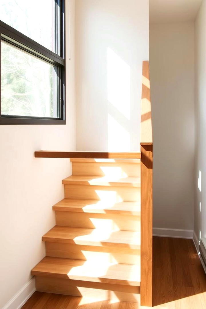 Compact Wood Railing for Small Spaces - 30 Wood Stair Railing Ideas