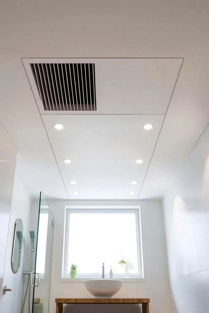 Concealed Ventilation Panels - 30 Bathroom Ceiling Ideas