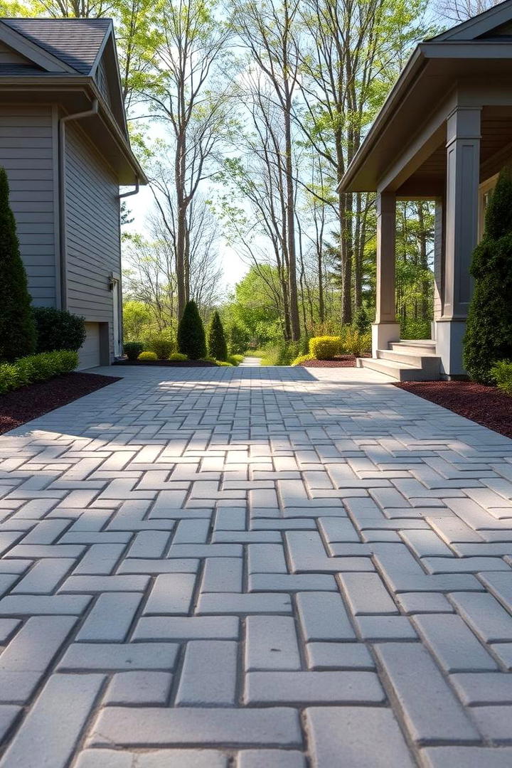 Concrete Paver Driveway - 30 Concrete Driveway Ideas