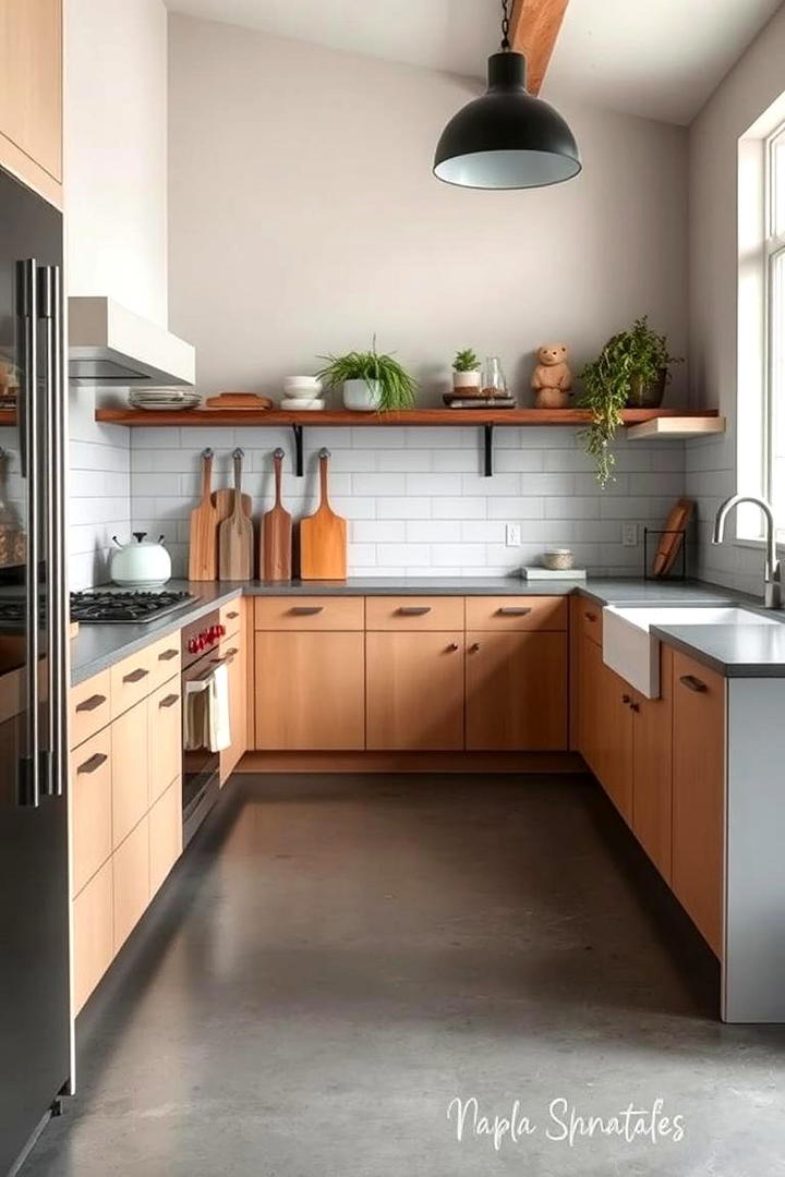 Concrete with Matte Finish - 30 Concrete Floor Kitchen Ideas