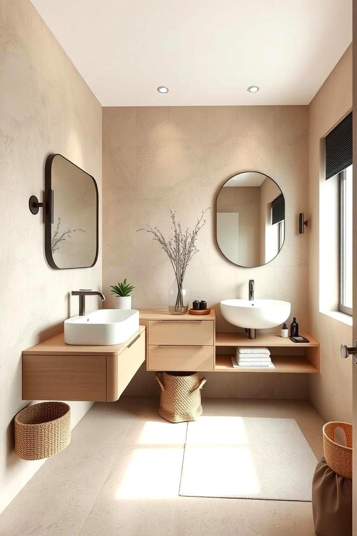 Contemporary Chic Style - 30 Beige Bathroom Ideas