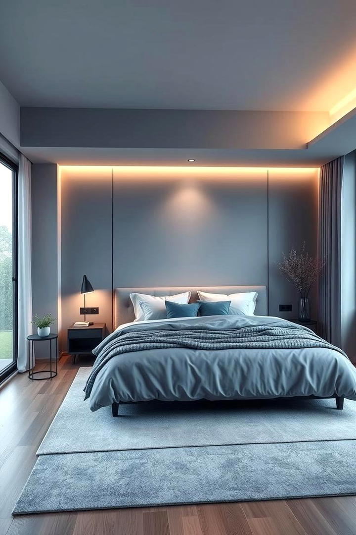 Contemporary Chill Zone - 30 Blue and Grey Bedroom Ideas