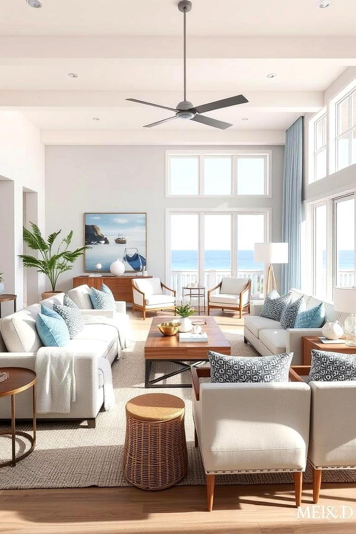 Contemporary Coastal Vibes - 30 Great Room Ideas