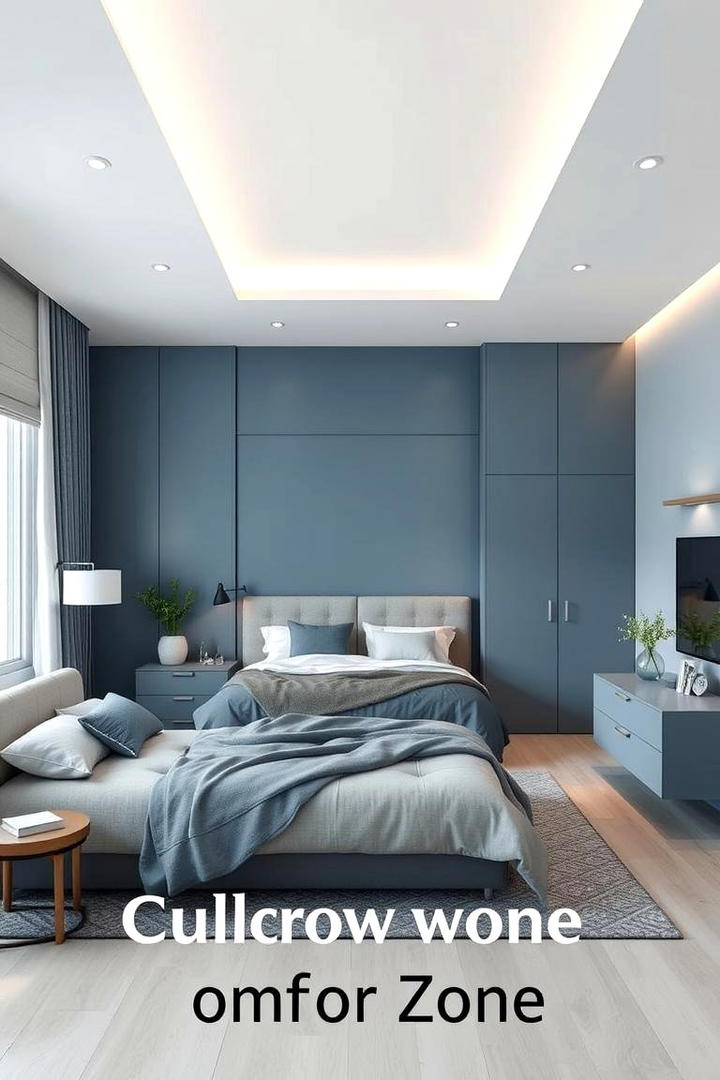 Contemporary Comfort Zone - 30 Blue and Grey Bedroom Ideas