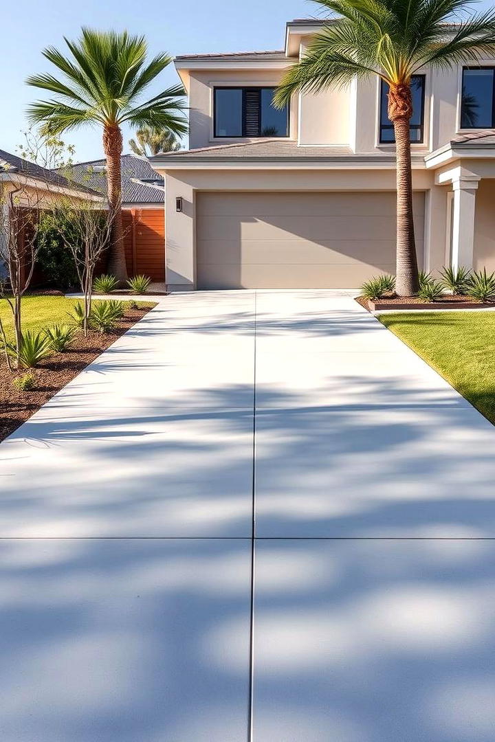 Contemporary Concrete Driveway - 30 Concrete Driveway Ideas