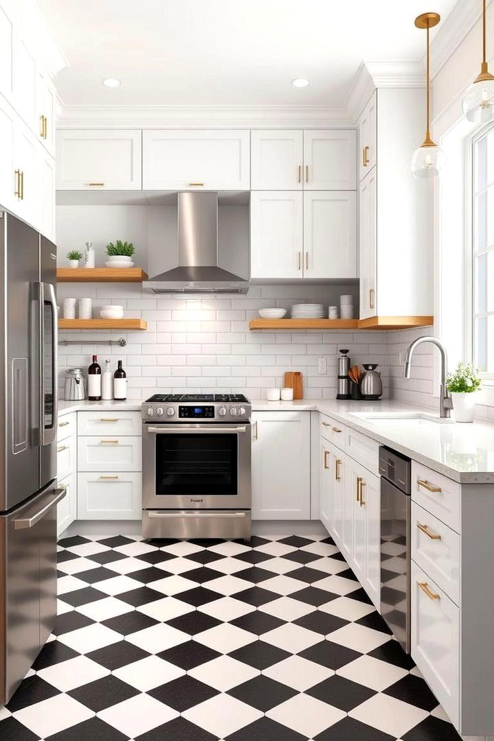 Contemporary Culinary Haven - 30 Kitchens With Checkered Floors