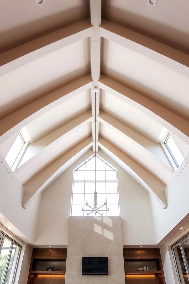 Contemporary Floating Beam Ceiling - 30 Cathedral Ceiling Ideas