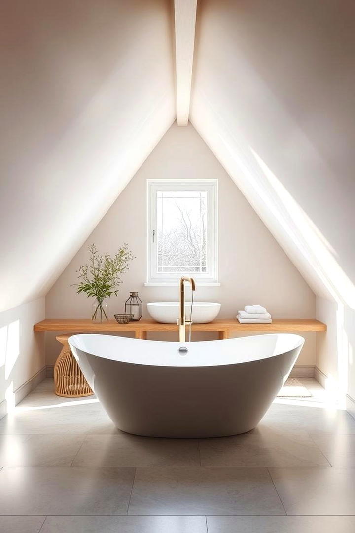 Contemporary Freestanding Tub - 30 Attic Bathroom Ideas