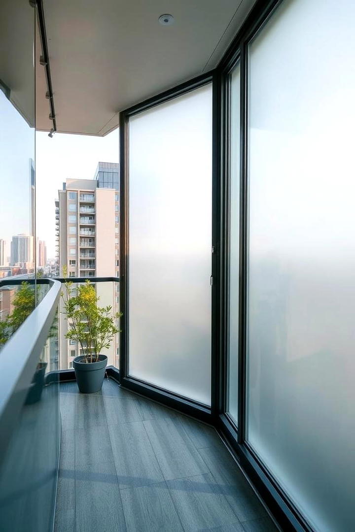 Contemporary Frosted Glass Panels - 30 Balcony Privacy Ideas