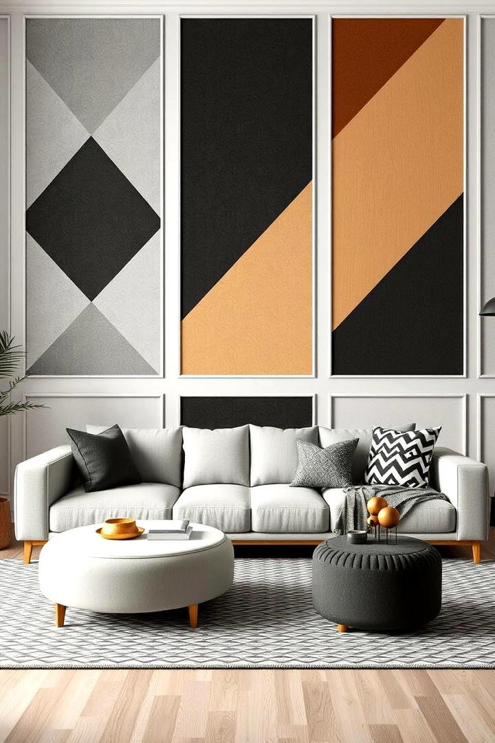 Contemporary Geometric Patterns - 30 Pinterest Living Room Decor Ideas