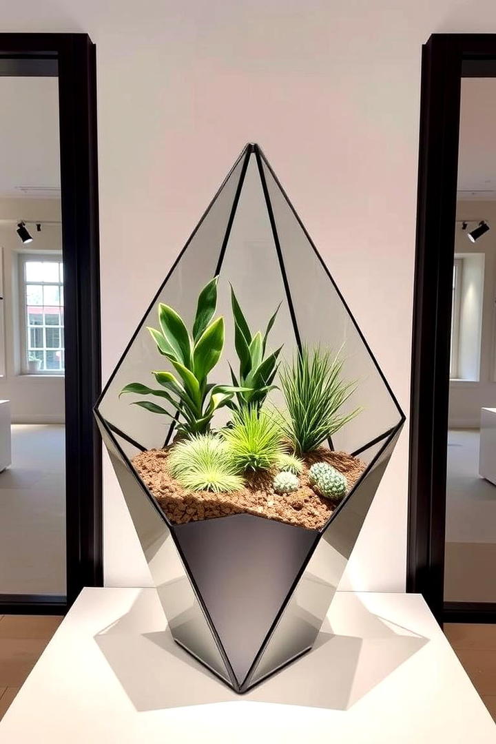 Contemporary Geometric Terrarium - 30 Terrarium Ideas