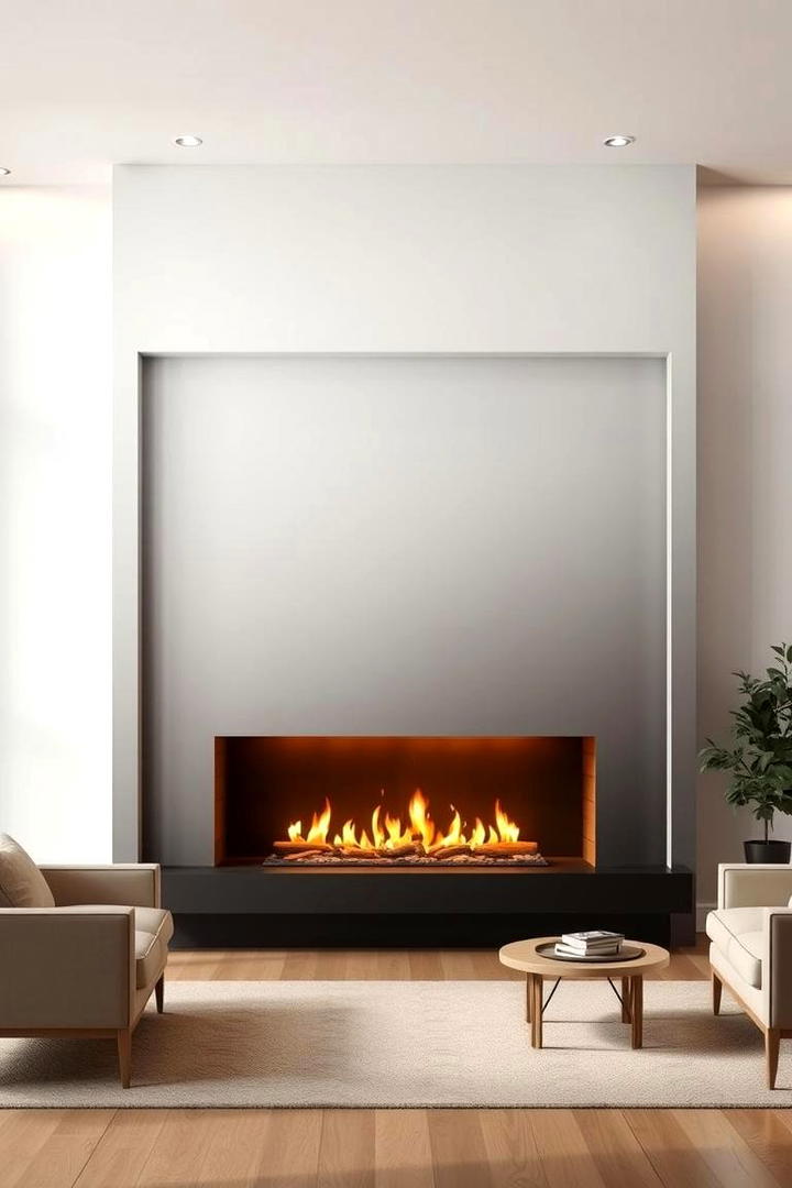 Contemporary Gradient Shift - 30 Fireplace Paint Ideas