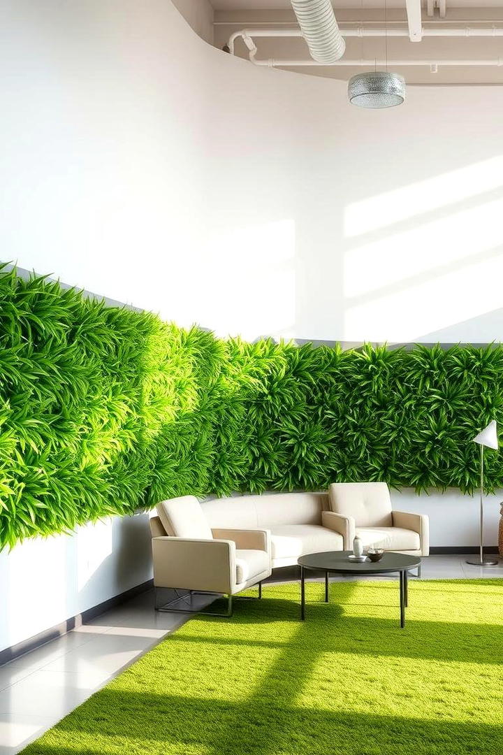 Contemporary Green Statement - 30 Artificial Grass Wall Design Ideas