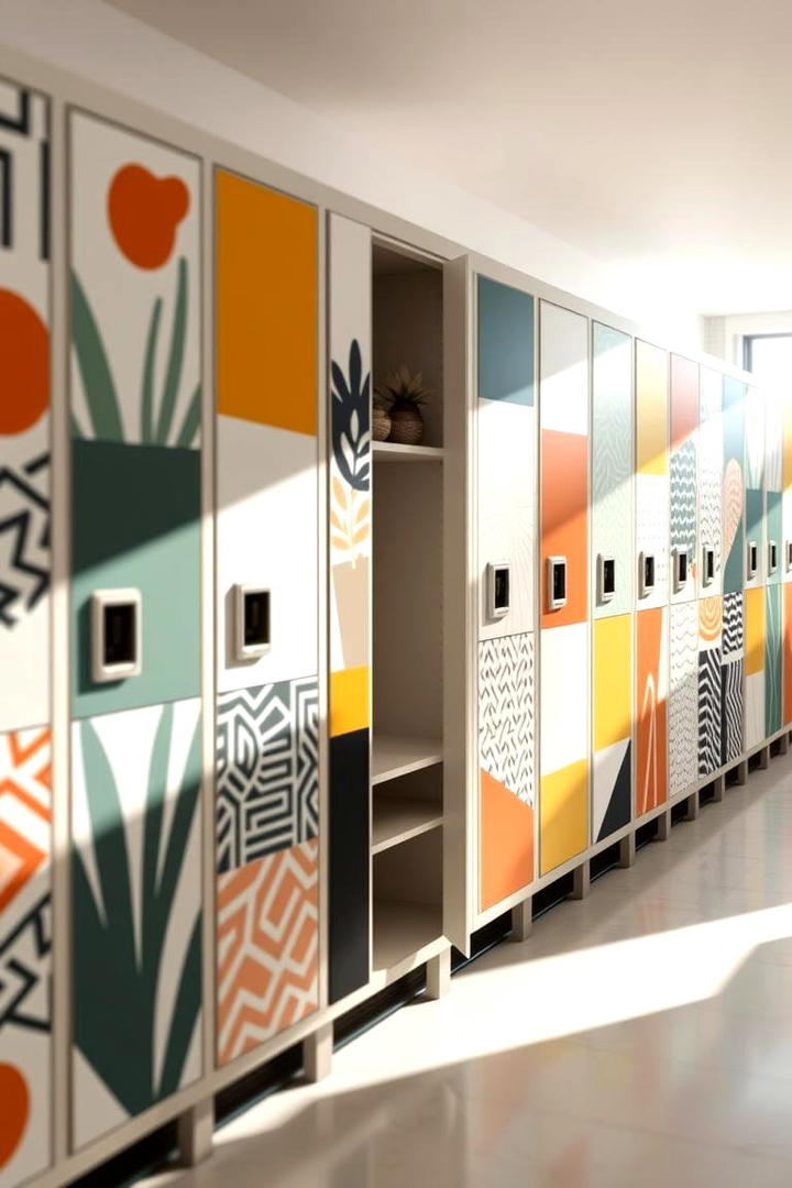 Contemporary Pattern Blends - 30 Locker Decor Ideas