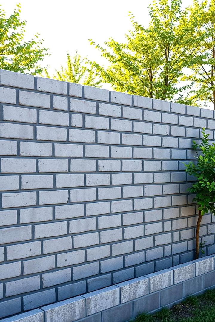 Contemporary Privacy - 30 Cinder Block Fence Ideas