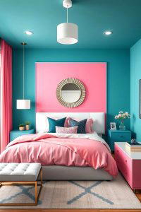 30 Teal and Pink Bedroom Ideas for Bold Modern Design