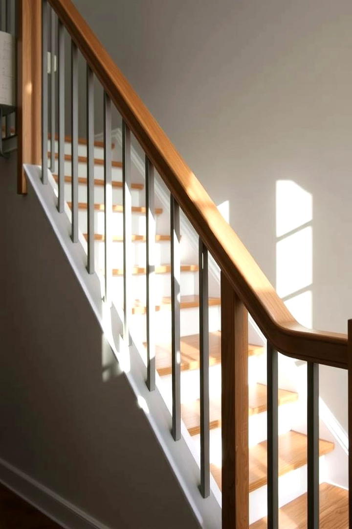 Contemporary Wood Railing - 30 Wood Stair Railing Ideas