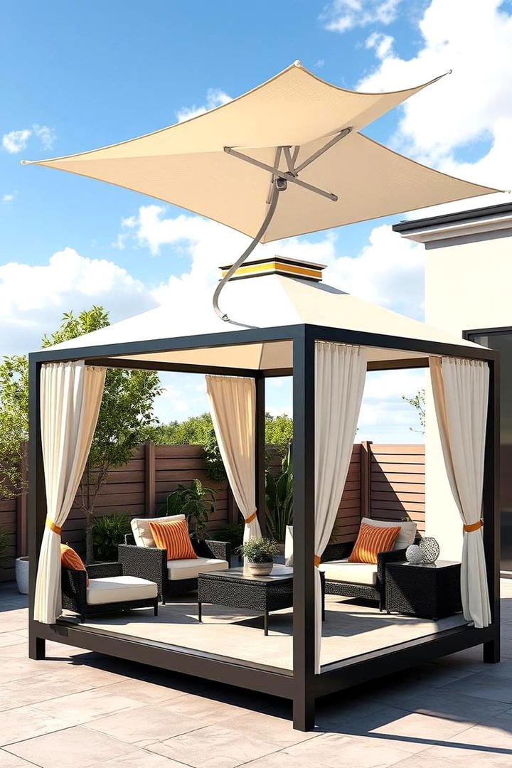 Convertible Sunshade Gazebo - 30 Backyard Gazebo Ideas