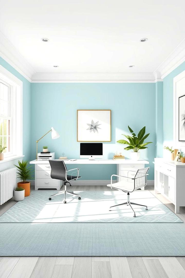 Cool Aqua Refresh - 30 Home Office Paint Colors