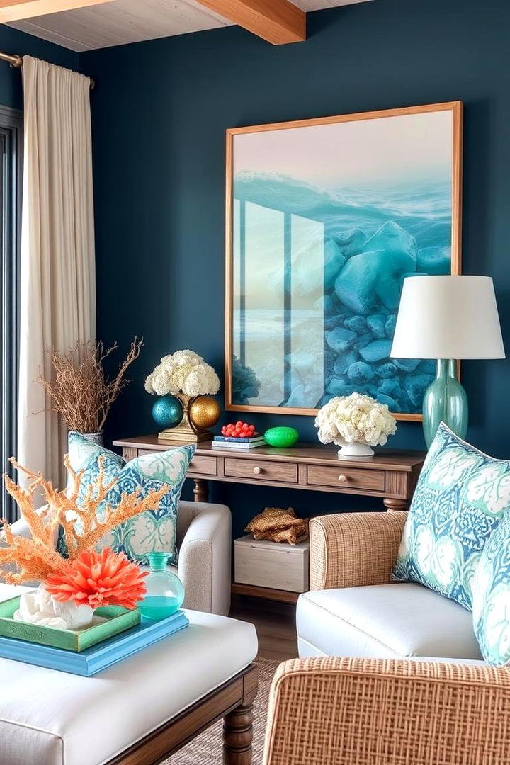 Coral and Sea Glass Accessories - 30 Coastal Decor Ideas