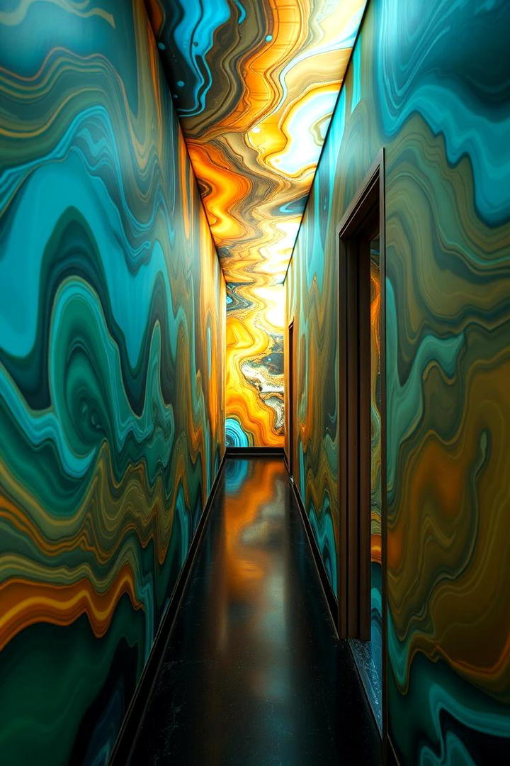 Corridor Visual Journey - 30 Interactive Murals