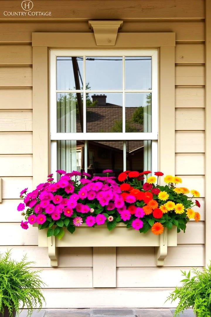 Country Cottage Window Boxes - 30 Rustic Front Porch Ideas