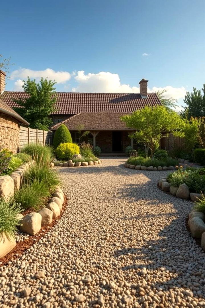 Countryside Gravel Retreat - 30 Gravel Driveway Ideas