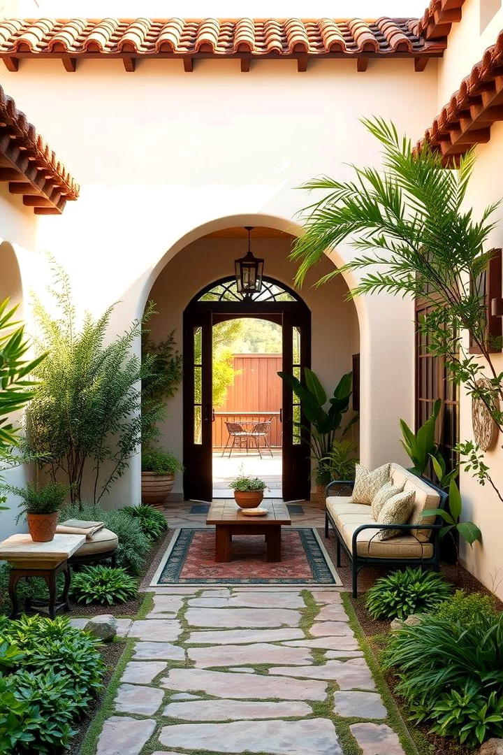 Courtyard Oasis Entrance - 30 spanish bungalow exterior ideas