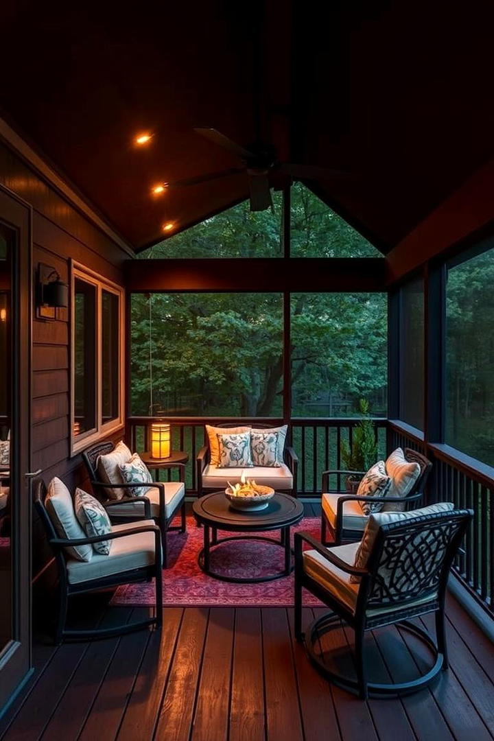 Cozy Corner Screened Deck - 30 Screened-in Deck Ideas