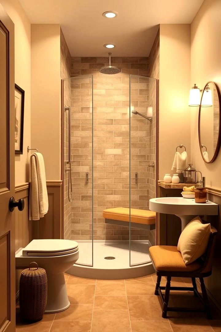 Cozy Corner Shower Oasis - 30 Corner Shower Ideas