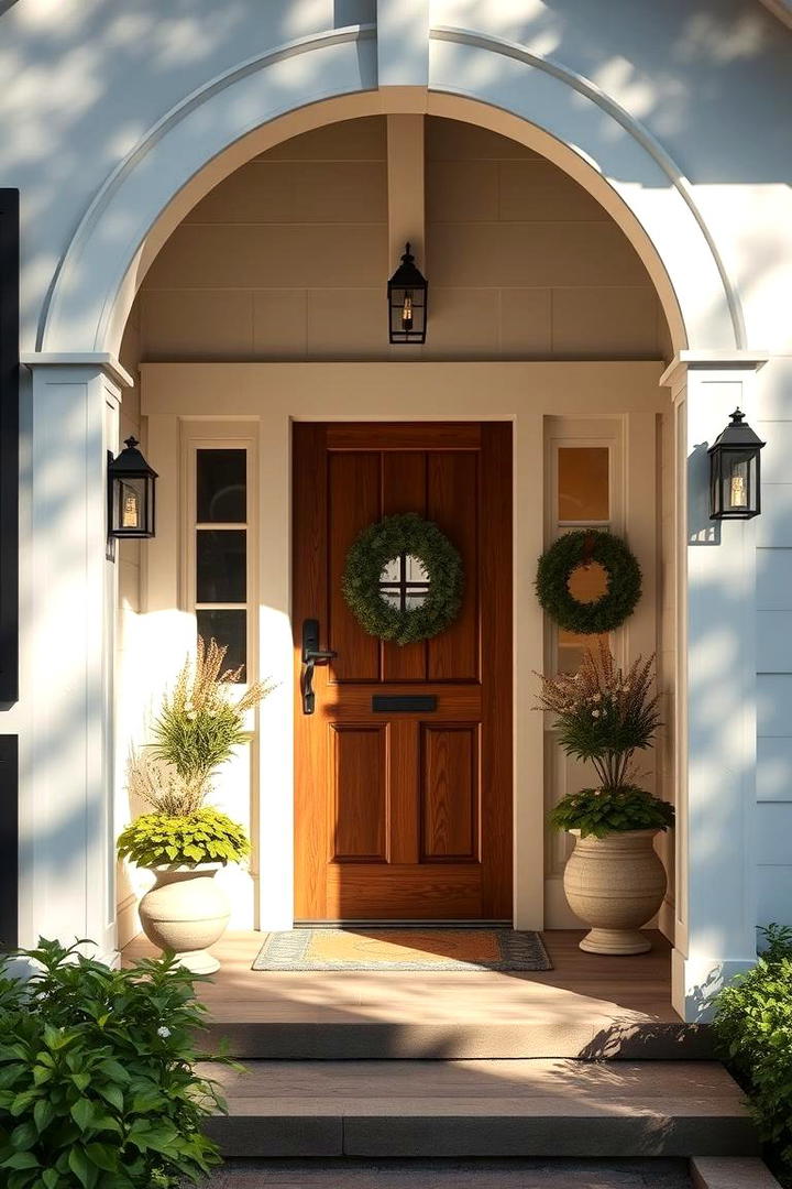 Cozy Cottage Farmhouse Entry - 30 Farmhouse Front Door Ideas