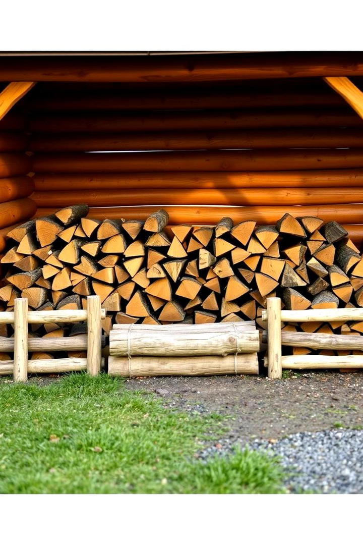 Cozy Firewood Storage - 30 Split Rail Fence Ideas