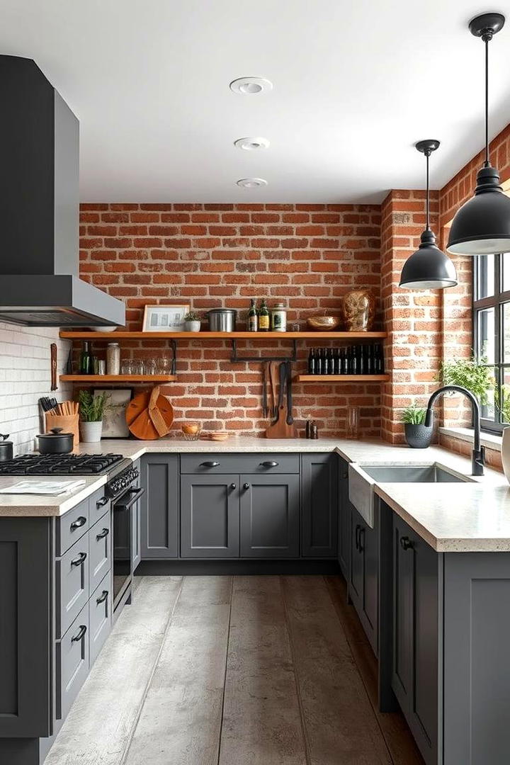 Cozy Industrial Fusion - 30 Grey and White Kitchen Designs