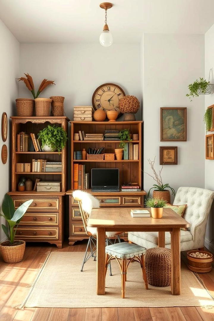 Cozy Upcycled Craft Nook - 30 Craft Room Ideas