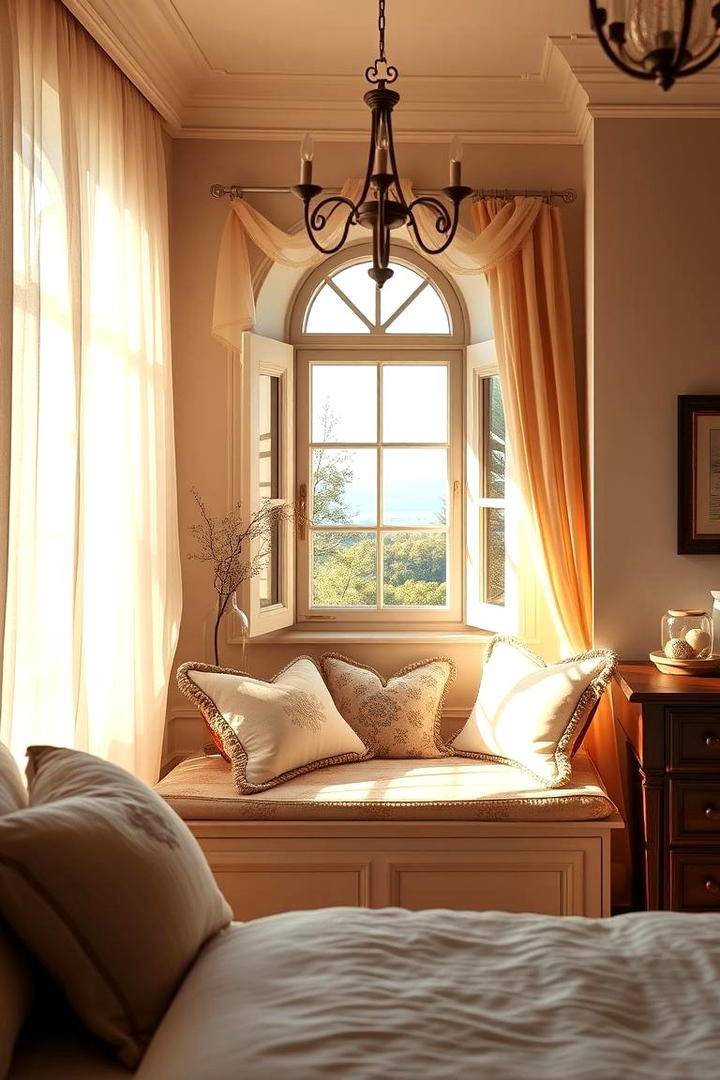 Cozy Window Seat - 30 romantic bedroom ideas