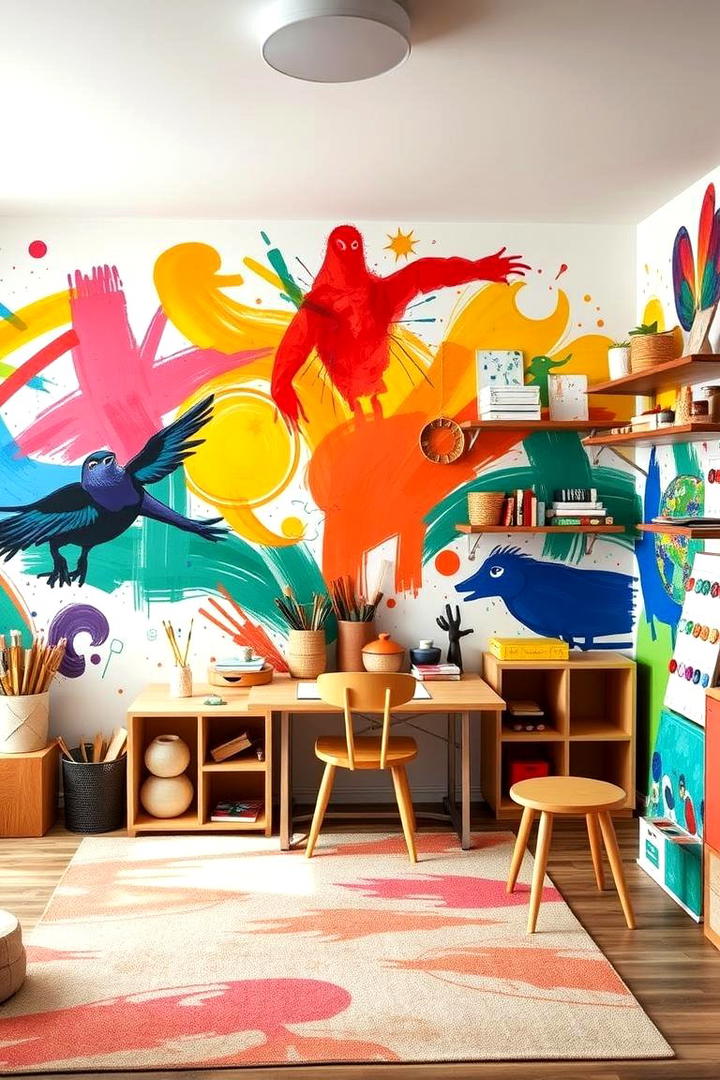 Craft Room Creative Mural - 30 Interactive Murals