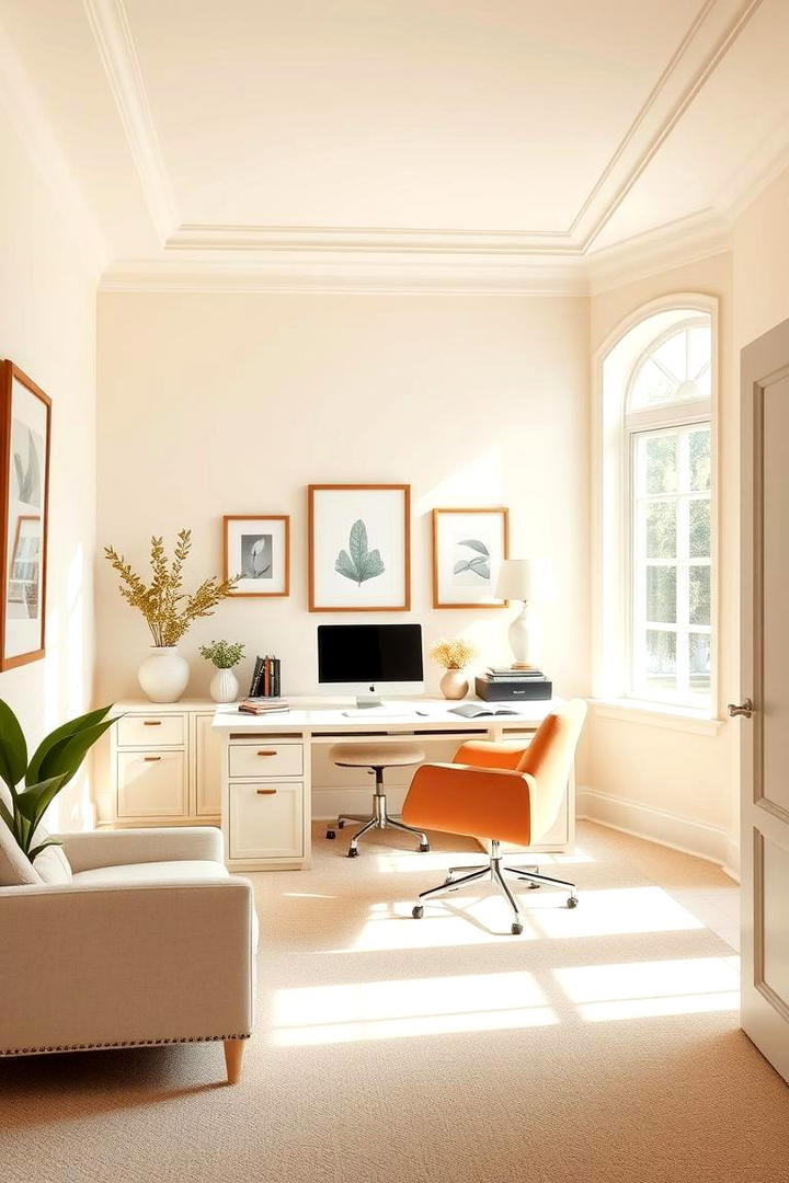 Creamy Ivory Warmth - 30 Home Office Paint Colors