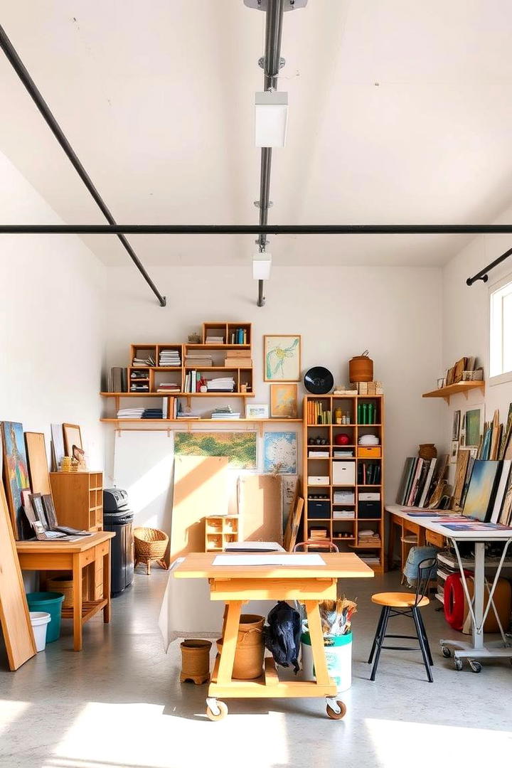 Creative Art Studio - 30 Garage Makeover Ideas