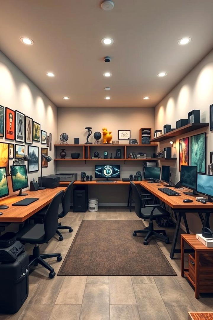 Creative Art and Game Studio - 30 Basement Game Room Ideas