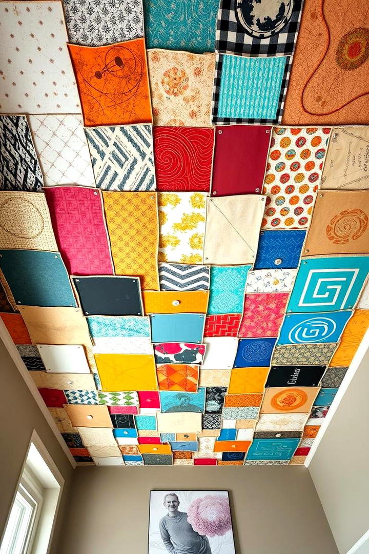 Creative Collage Ceiling - 30 Ceiling Paint Ideas