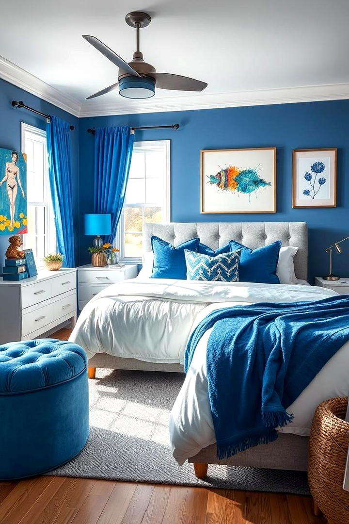 Creative Color Fusion - 30 Blue and Grey Bedroom Ideas