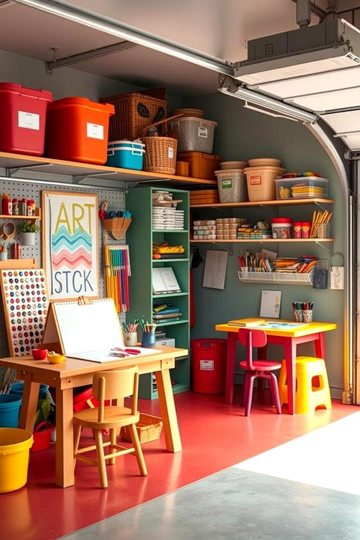 Creative Kids Art Space - 30 Garage Makeover Ideas