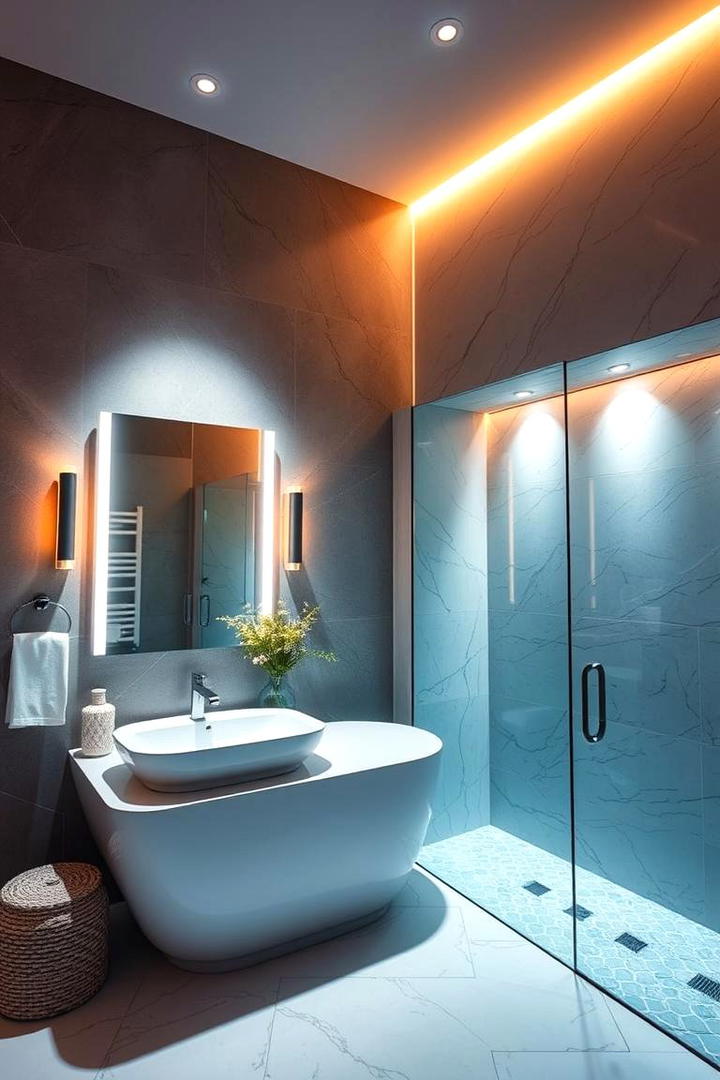 Creative Lighting Bathroom - 30 Bathroom Decor Ideas