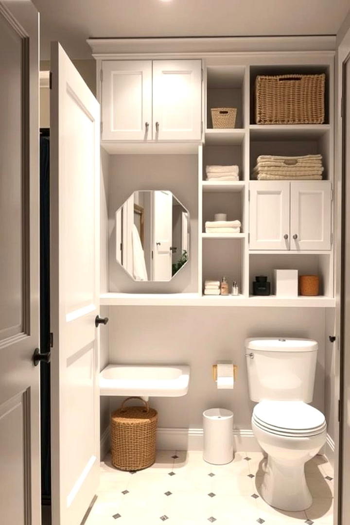 Creative Storage Ideas - 30 Basement Bathroom Ideas