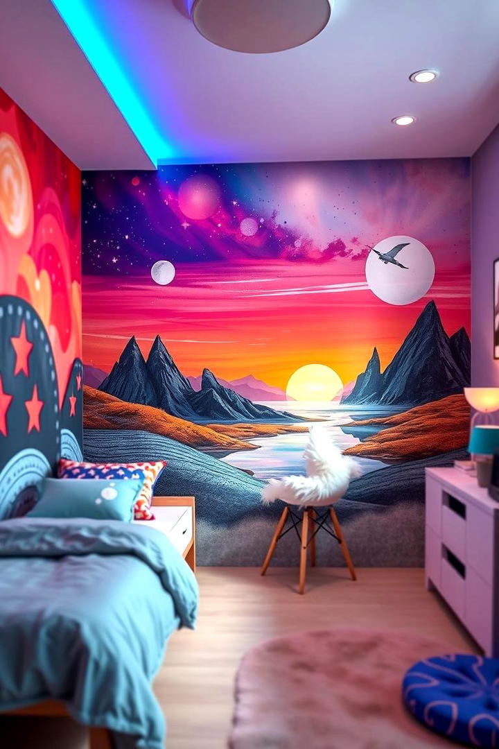 Creative Wall Murals - 30 Tween Bedroom Ideas